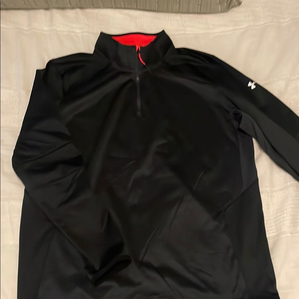 Men's Under Armour Cold gear fitted Black Quarter-Zip